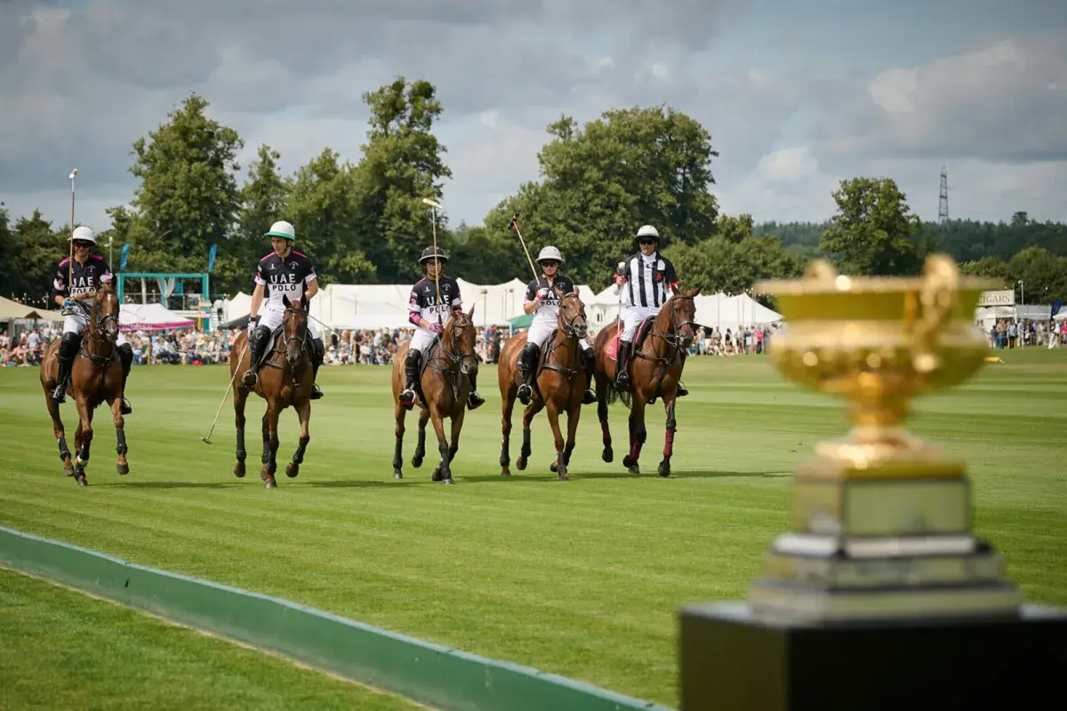 Cowdray Gold Cup polo action
